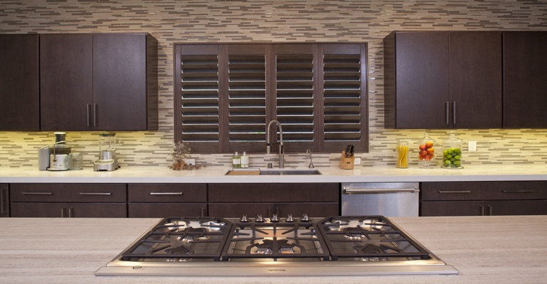 Honolulu wood shutter kitchen